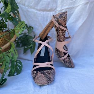 Stella McCartney wooden / snake skin heels